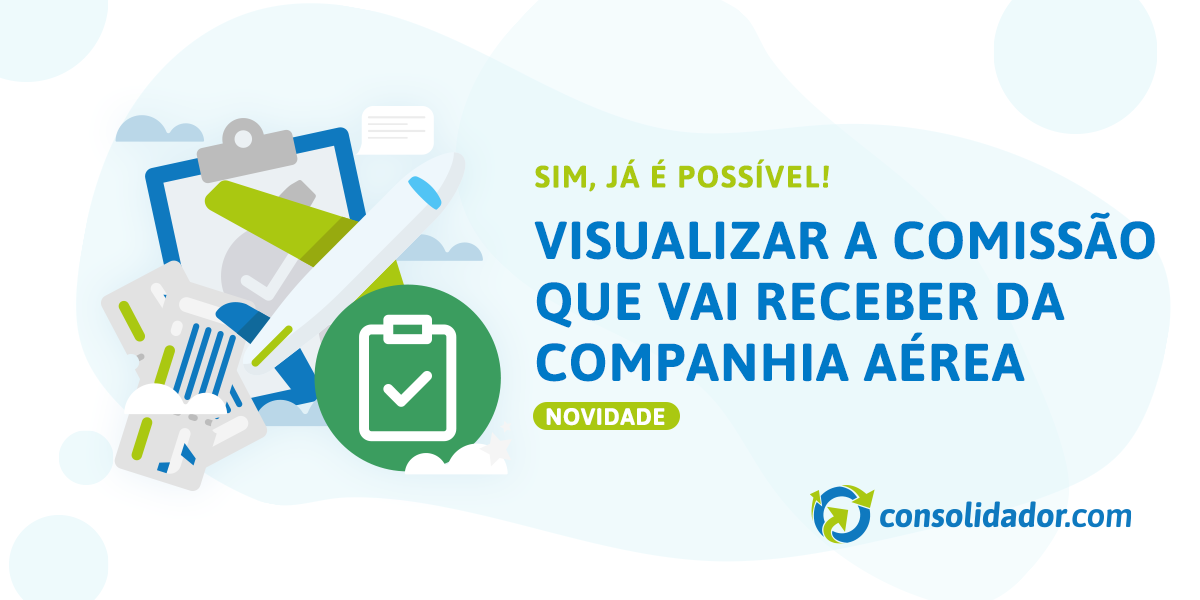 Visualizar a comissão que vai receber da companhia aérea